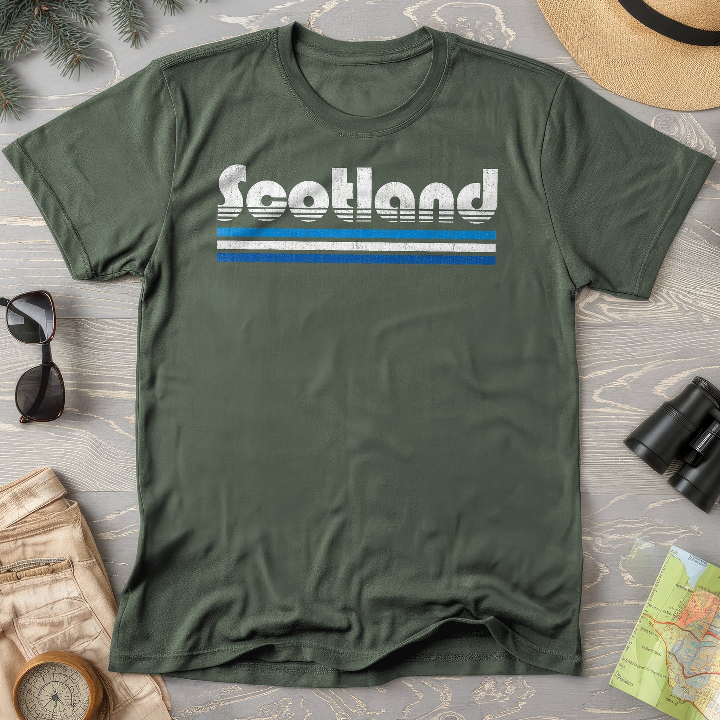 Scotland Retro Stripe T-Shirt