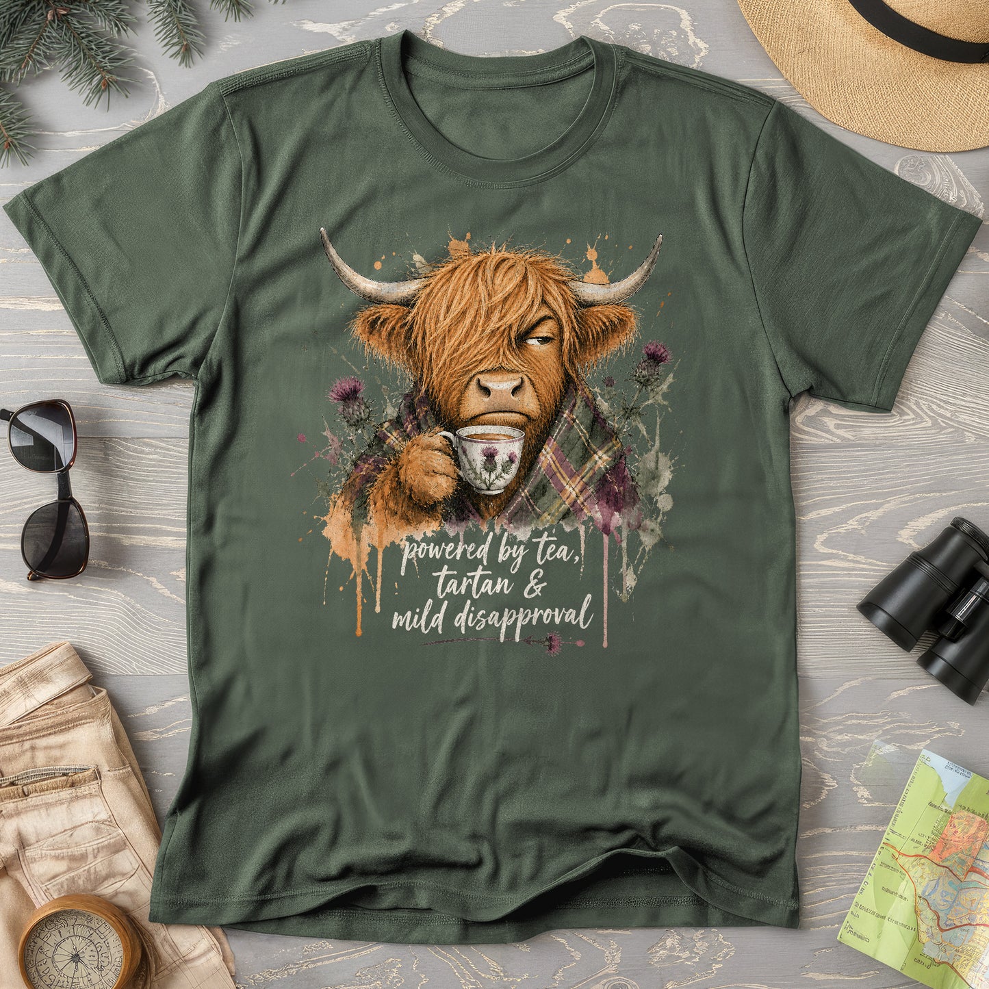 Mild Disapproval Tartan T-Shirt