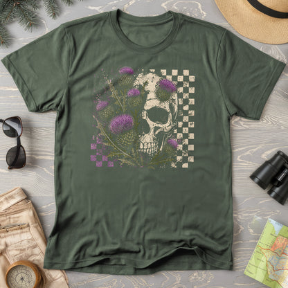 Thistle Skull Check T-Shirt
