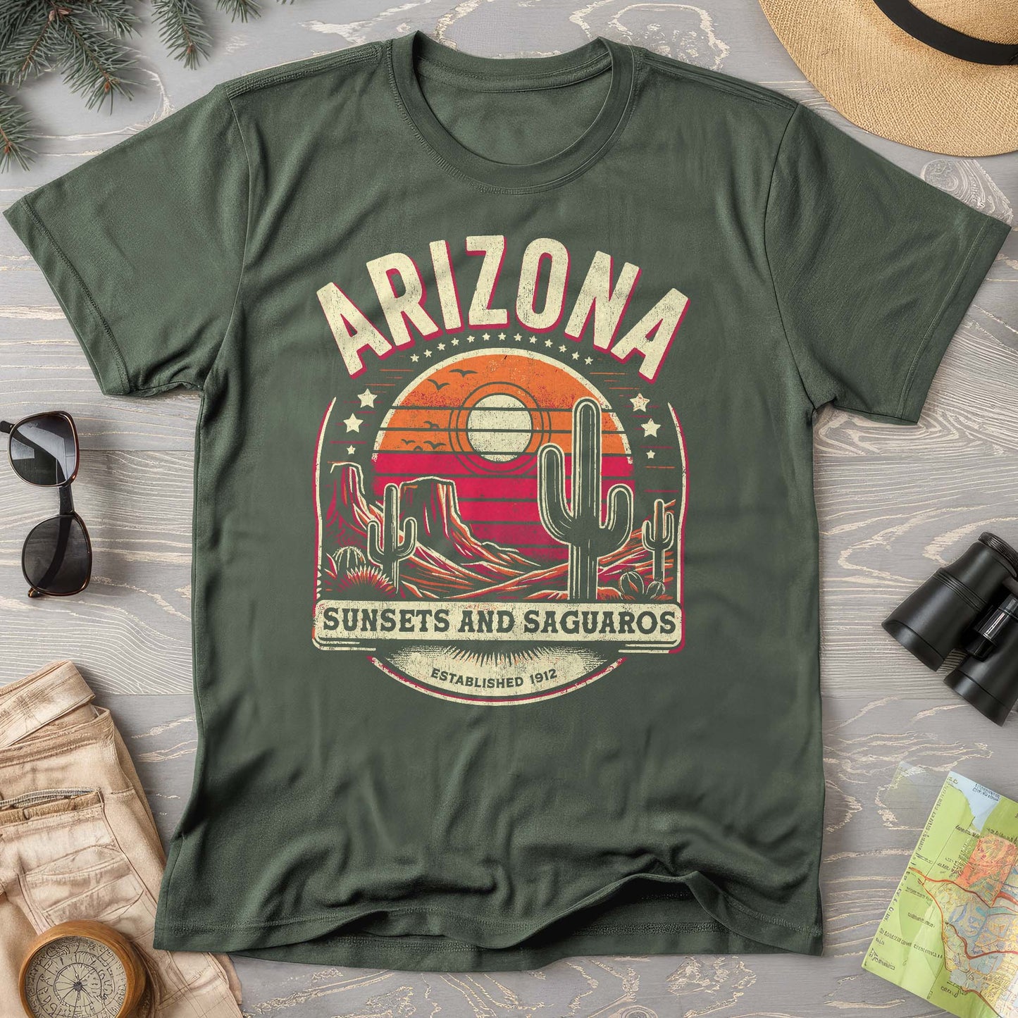 Arizona "Sunsets and Saguaros" Comfort Colors T-Shirt