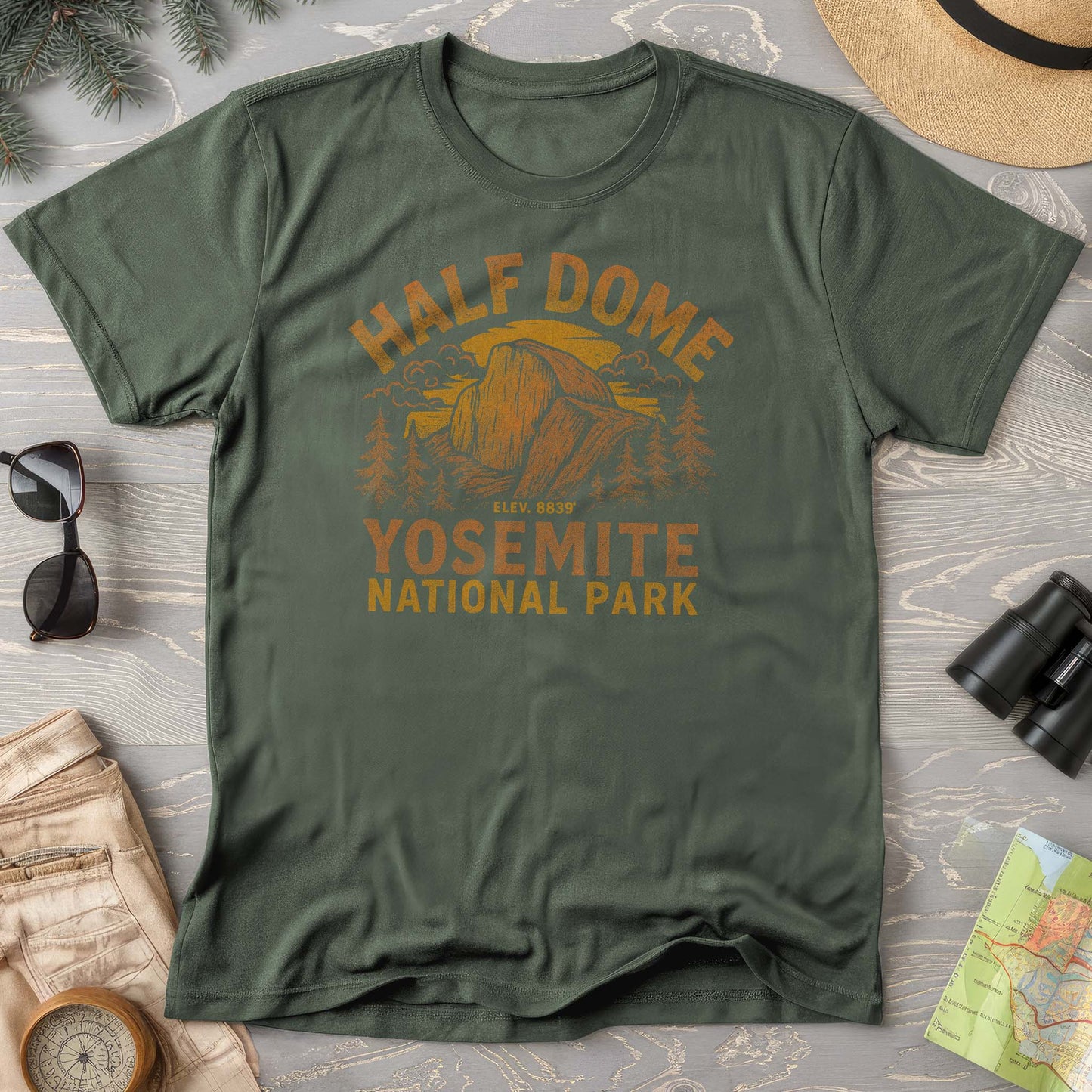Yosemite Half Dome "Halftone" Print Comfort Colors T-Shirt