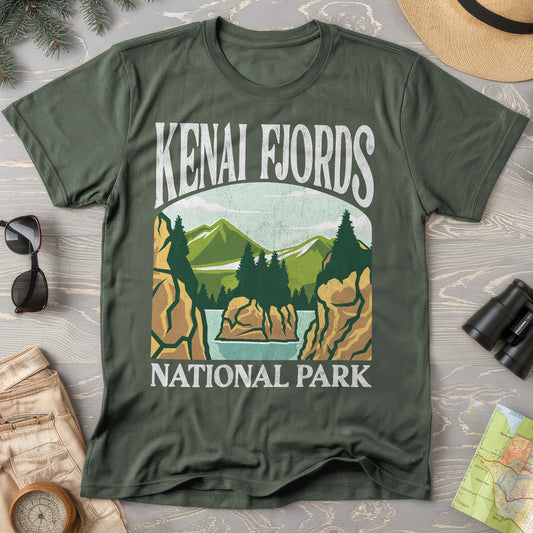 Bargain Bin Overstock! Kenai Fjords National Park "Big and Bold" T-Shirt