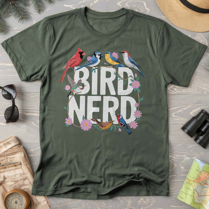 Bird Nerd "Flower Birds" Comfort Colors  T-Shirt