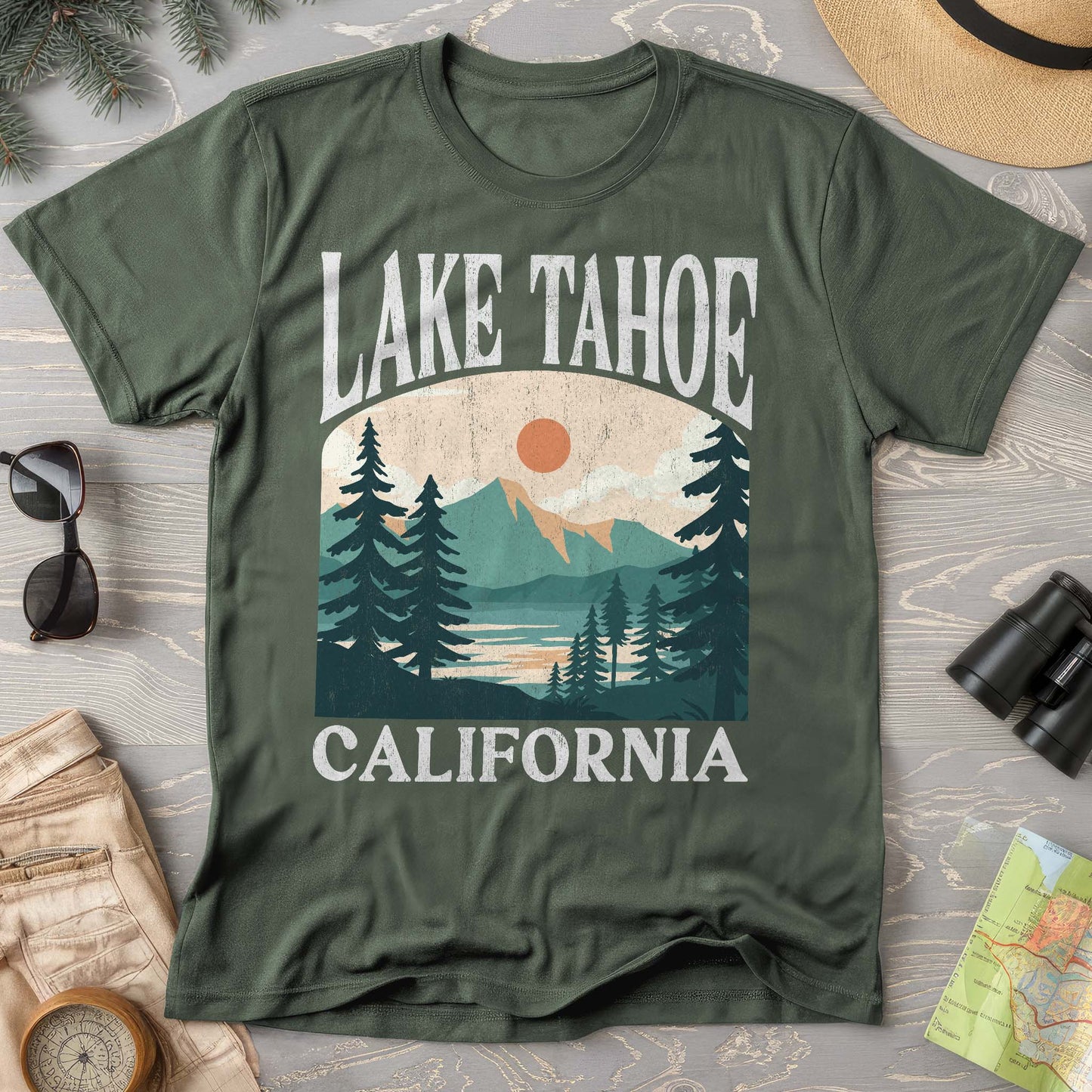 Lake Tahoe California "Big and Bold" Comfort Colors Shirt