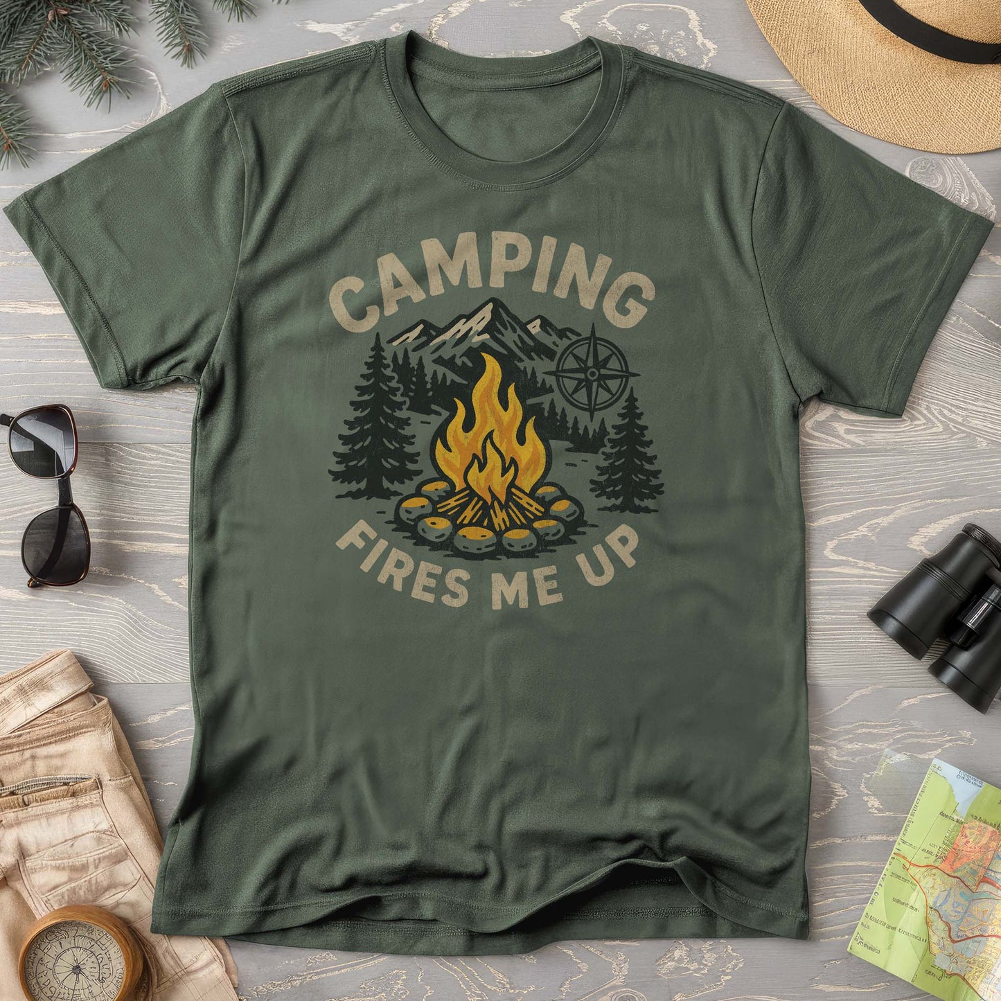 Camping Fires Me Up Comfort Colors T-Shirt