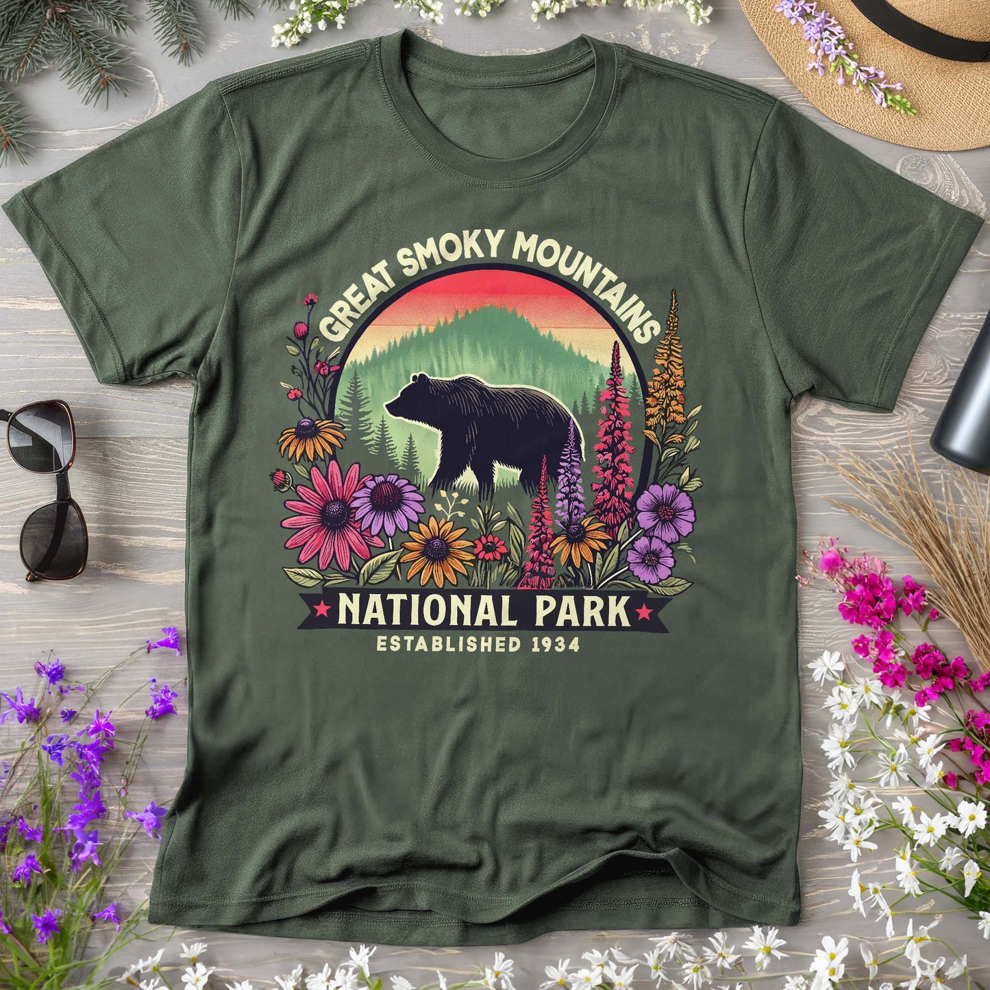 Great Smoky Mountains National Park "Wildflower" Comfort Colors T-Shirt