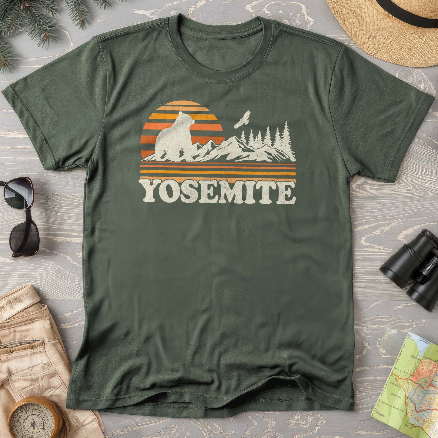 Yosemite Retro Sunset Comfort Colors T-Shirt
