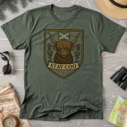 Highland Cow "Scottish Heraldry" Comfort Colors T-Shirt