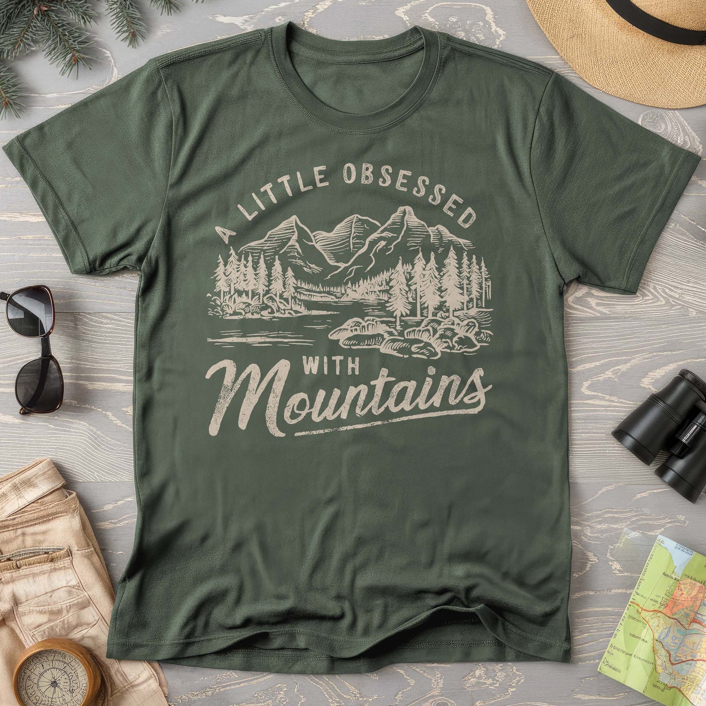 "A Little Obsessed with Mountains" Comfort Colors T-Shirt