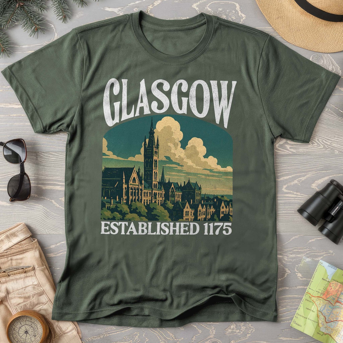 Glasgow Scotland "Big and Bold" Comfort Colors T-Shirt