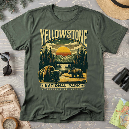 Yellowstone National Park "Vintage Wildlife" Comfort Colors T-Shirt