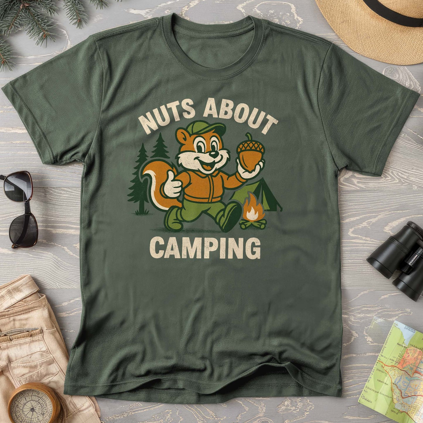 Nuts About Camping Comfort Colors T-Shirt
