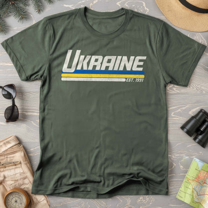 Ukraine Retro Stripe Comfort Colors T-Shirt