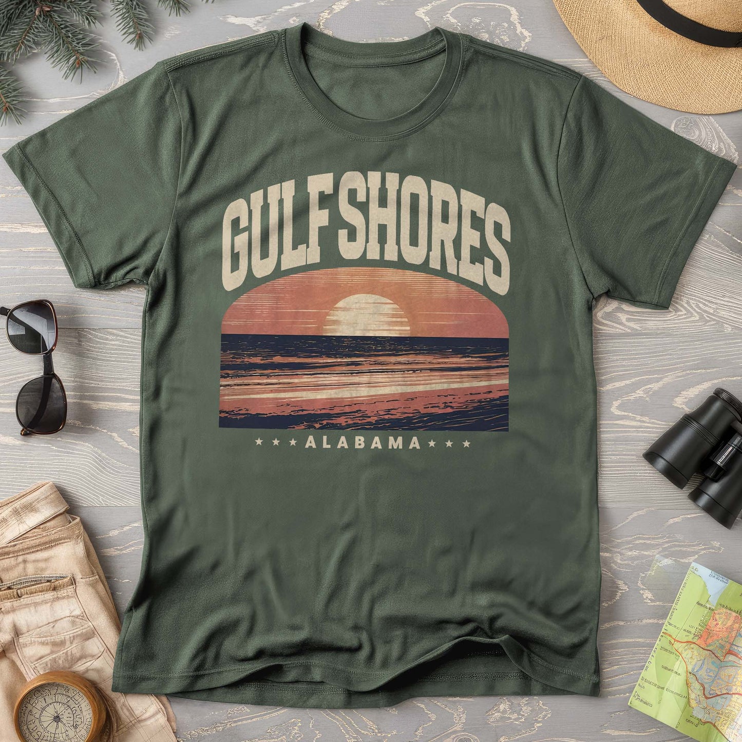 Gulf Shores Alabama "Varsity" Comfort Colors Shirt