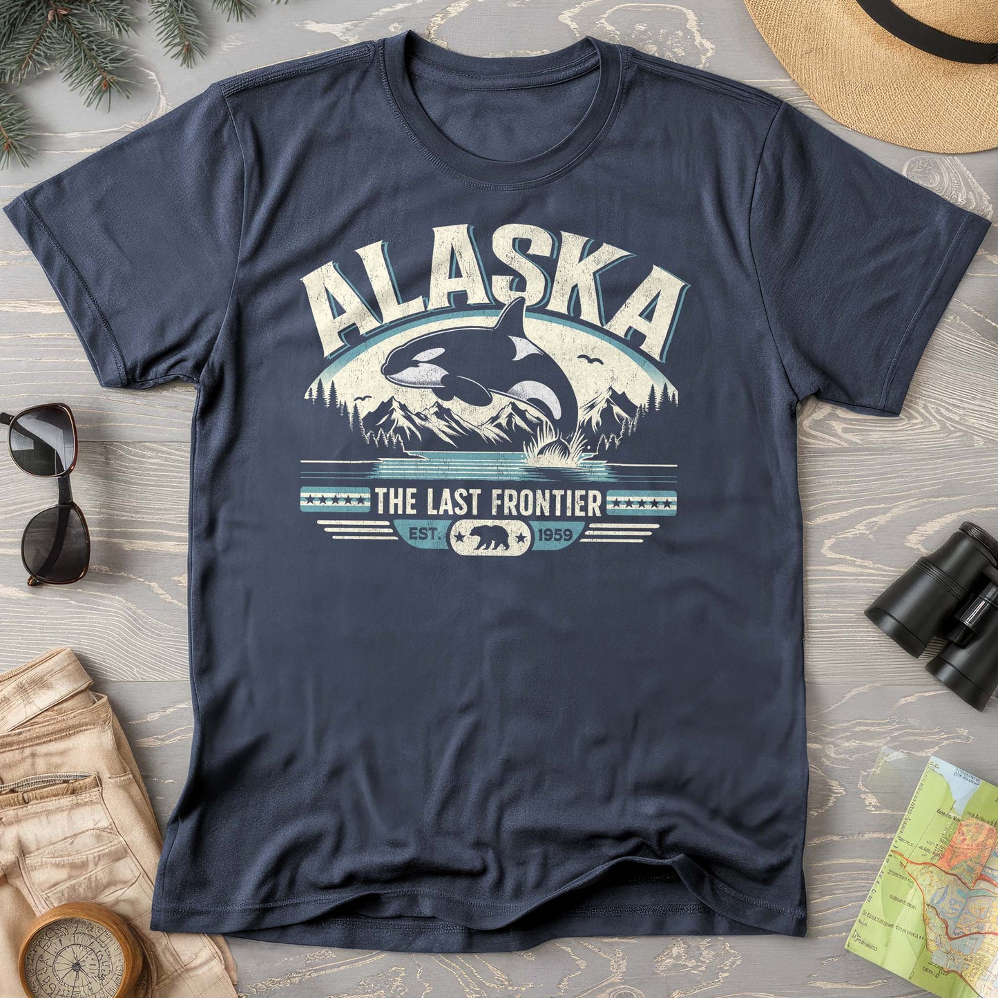 Alaska The Last Frontier "Orca" Comfort Colors T-Shirt