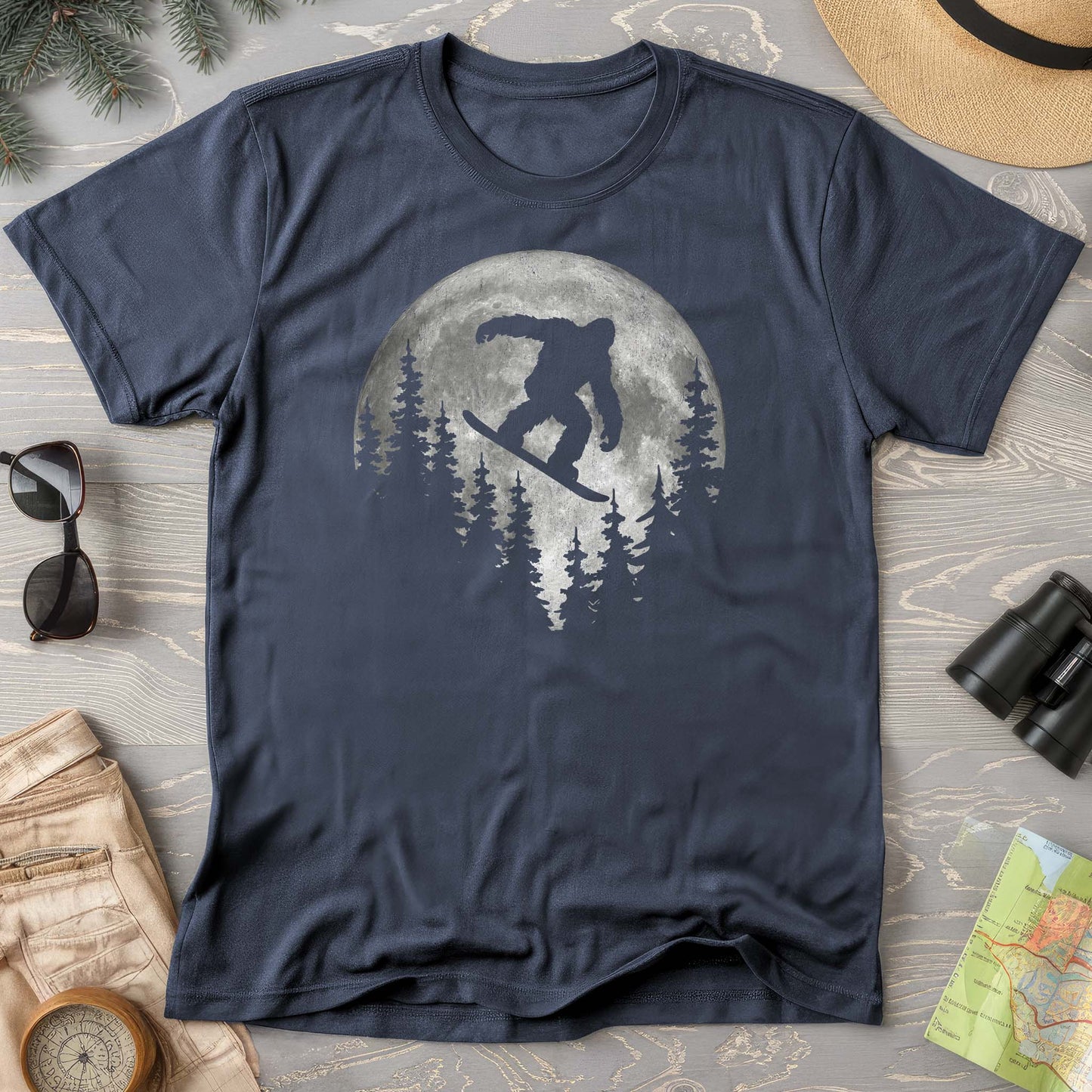 Bigfoot Snowboard Comfort Colors T-shirt