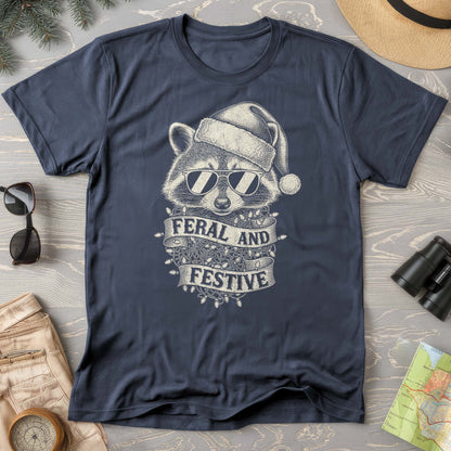 Feral and Festive Racoon Comfort Colors T-shirt