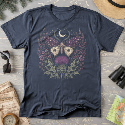 Crescent Thistle Moth Moon T-Shirt