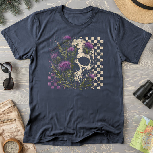Thistle Skull Check T-Shirt