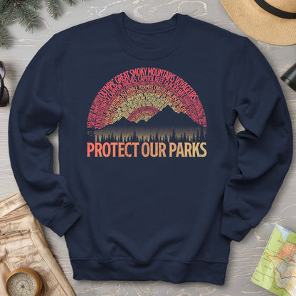 Bargain Bin Overstock! Protect Our Parks Word Art Sweatshirt
