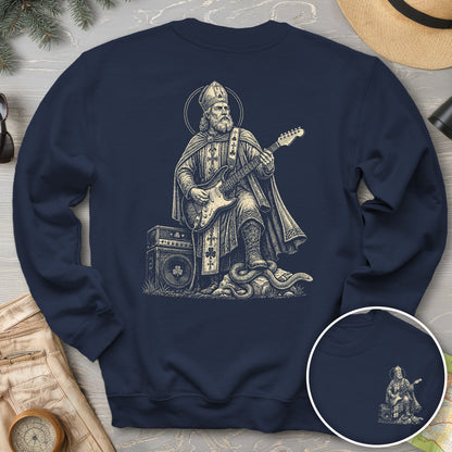 Saint Patrick Guitar Front/Back Print Sweatshirt