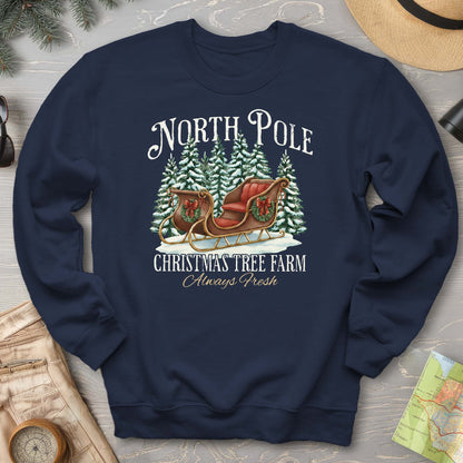 North Pole Christmas Tree Farm Sweatshirt