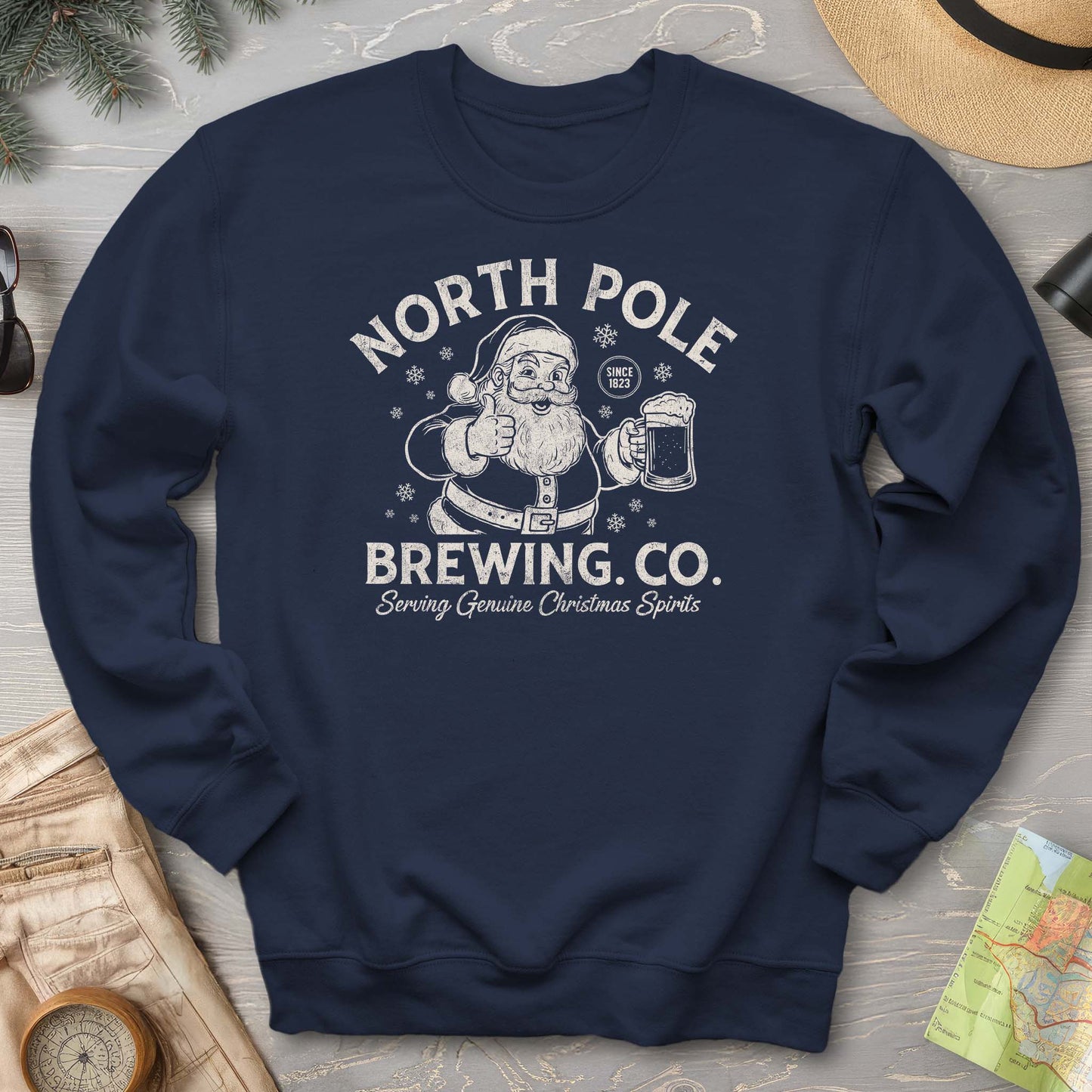 North Pole Brewing Company Vintage Print Sweatshirt