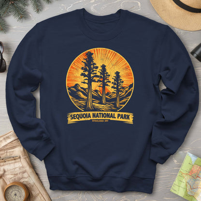 Sequoia 3 Trees Vintage Print Sweatshirt
