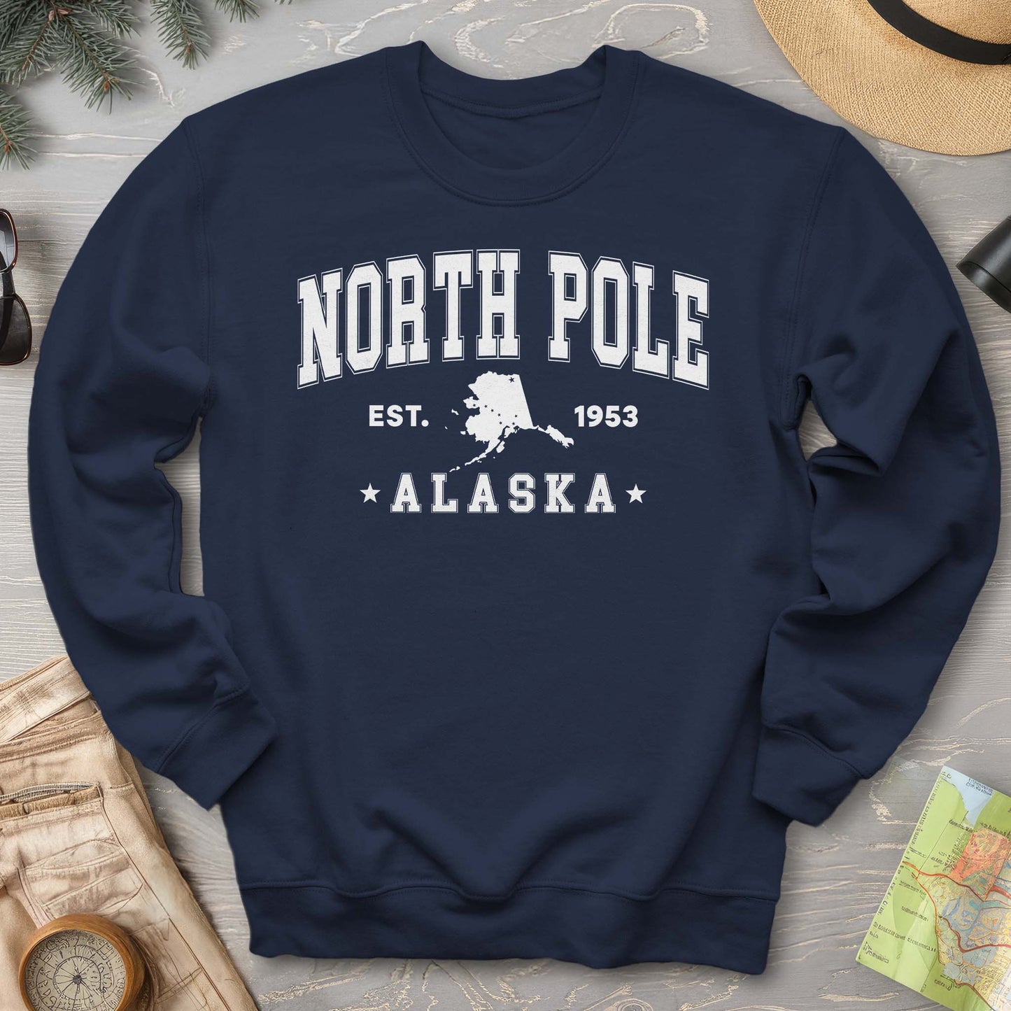 North Pole Alaska Varsity Sweatshirt