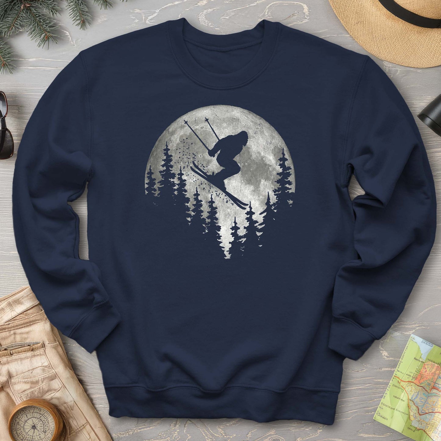 Bigfoot Ski Moon Sweatshirt