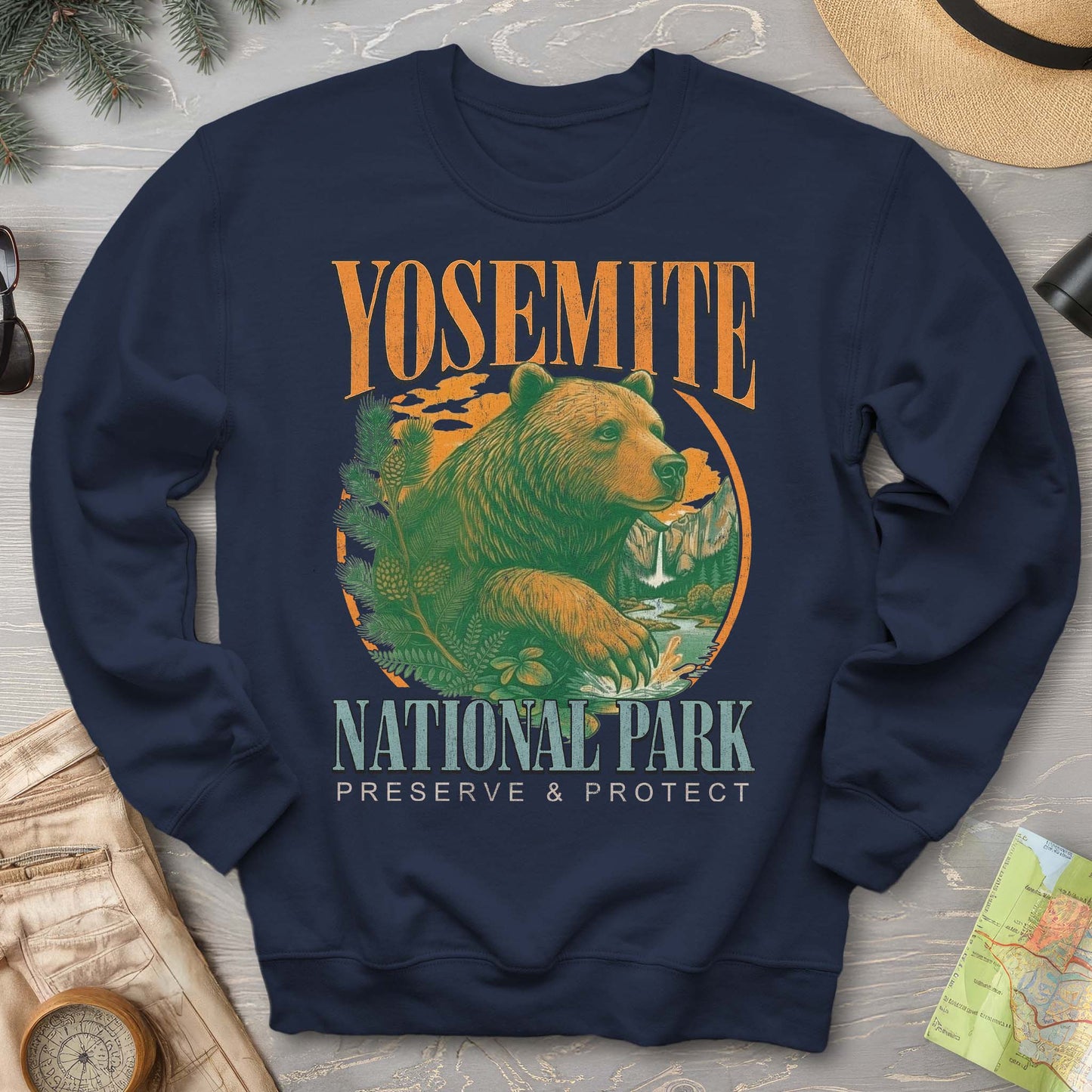 Yosemite Vintage Varsity Bear Sweatshirt