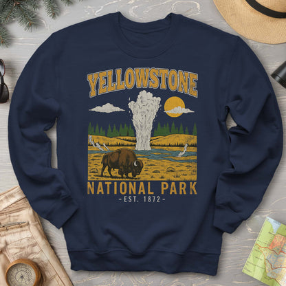 Yellowstone Old Faithful Buffalo Sweatshirt