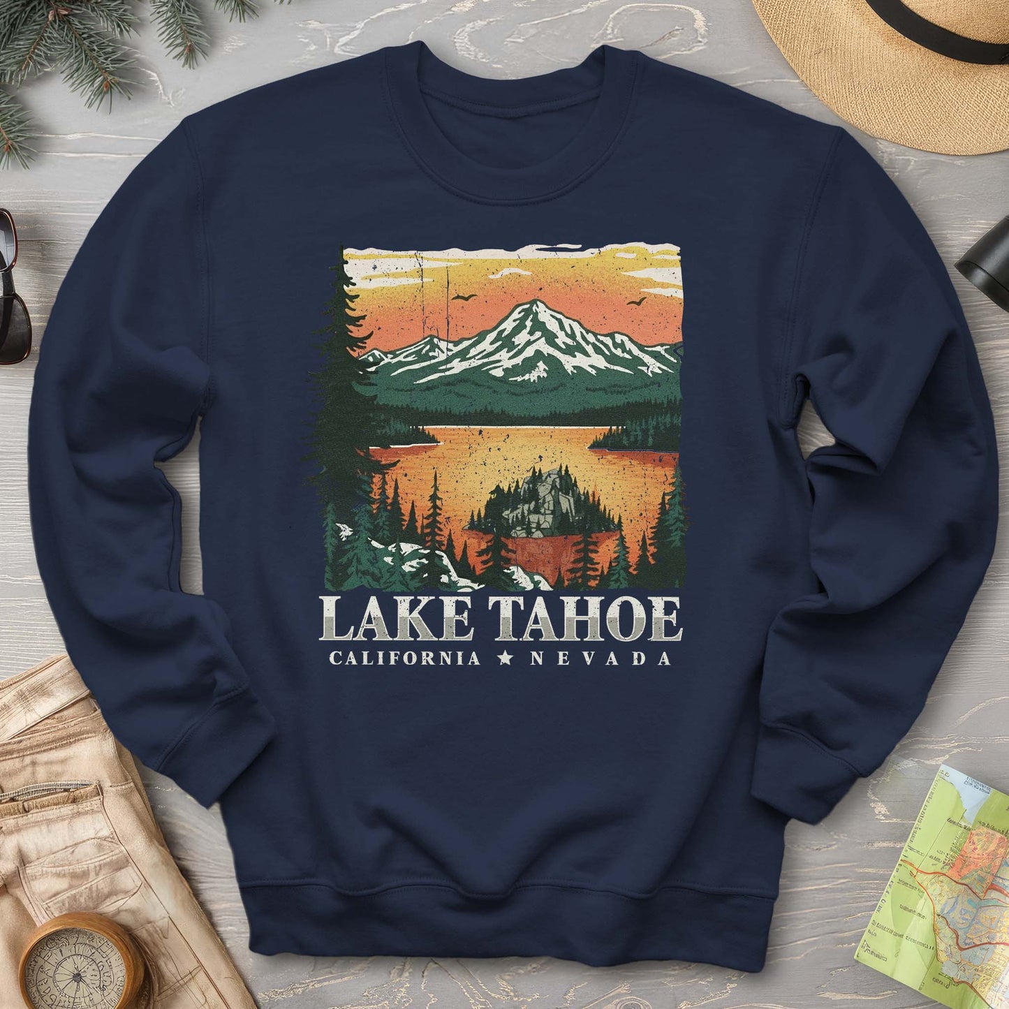 Lake Tahoe Emerald Bay Sunset Sweatshirt