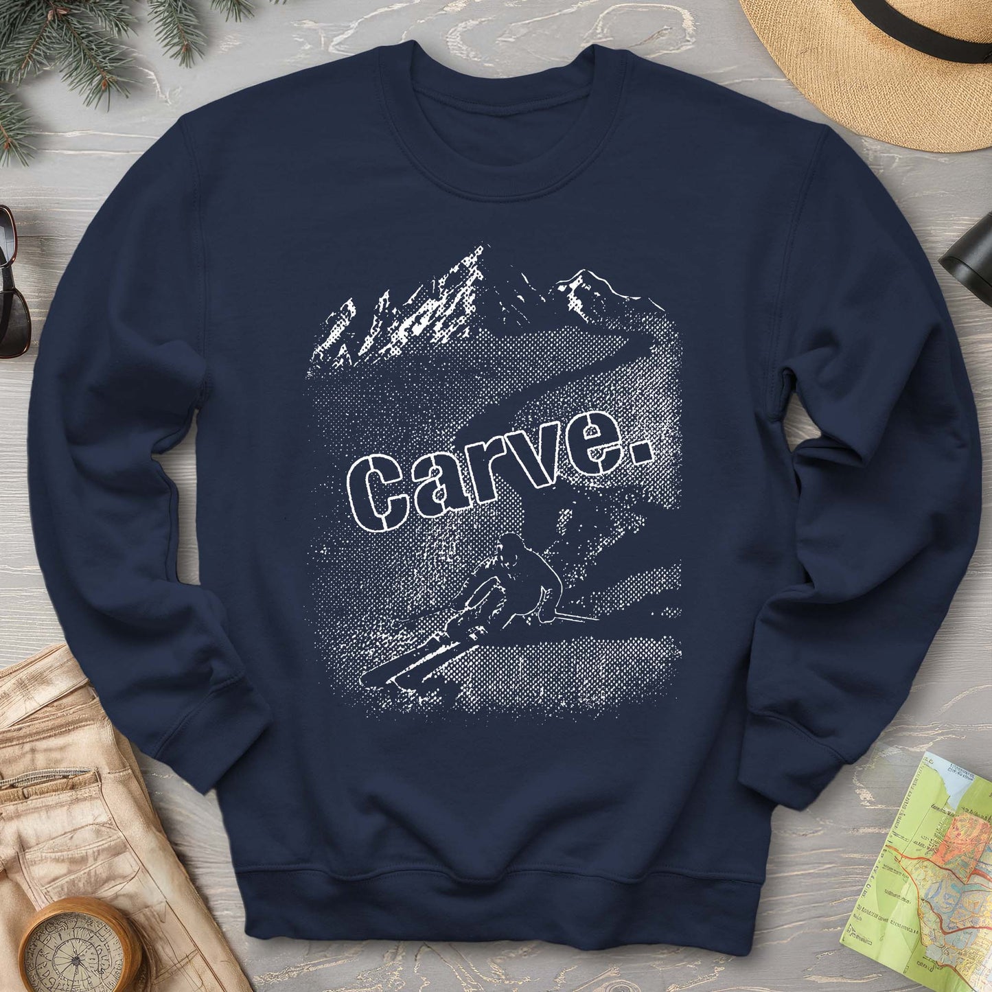 Carve Ski Print Sweatshirt