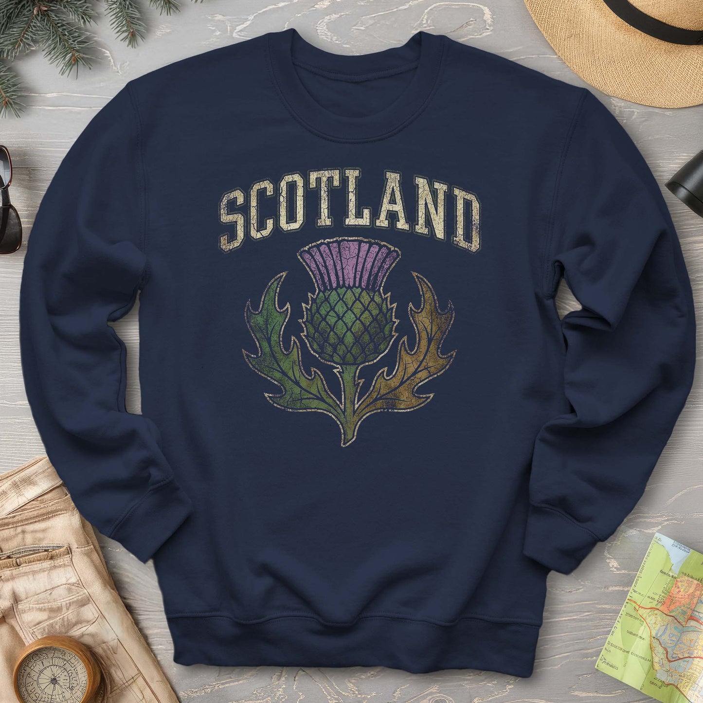 Scotland Distressed Thistle Sweatshirt