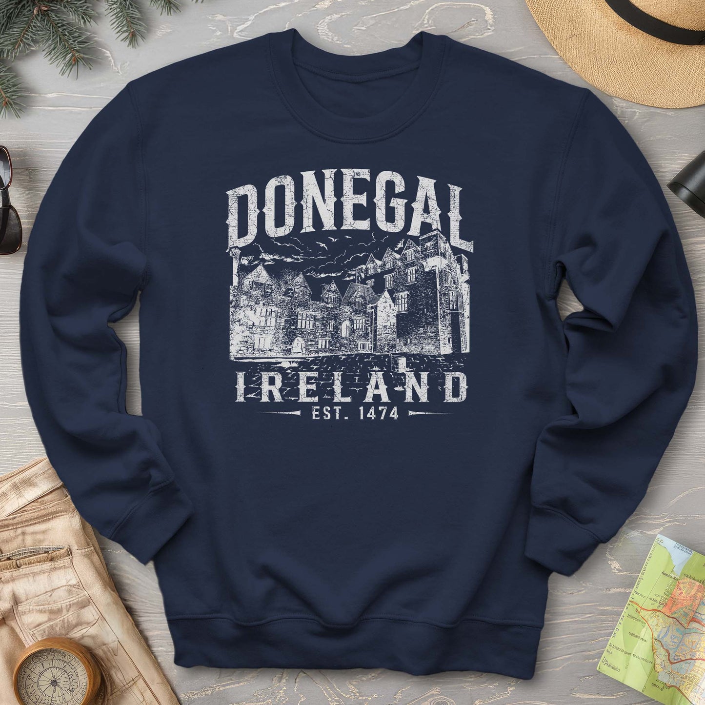 Donegal Ireland Vintage Print Sweatshirt