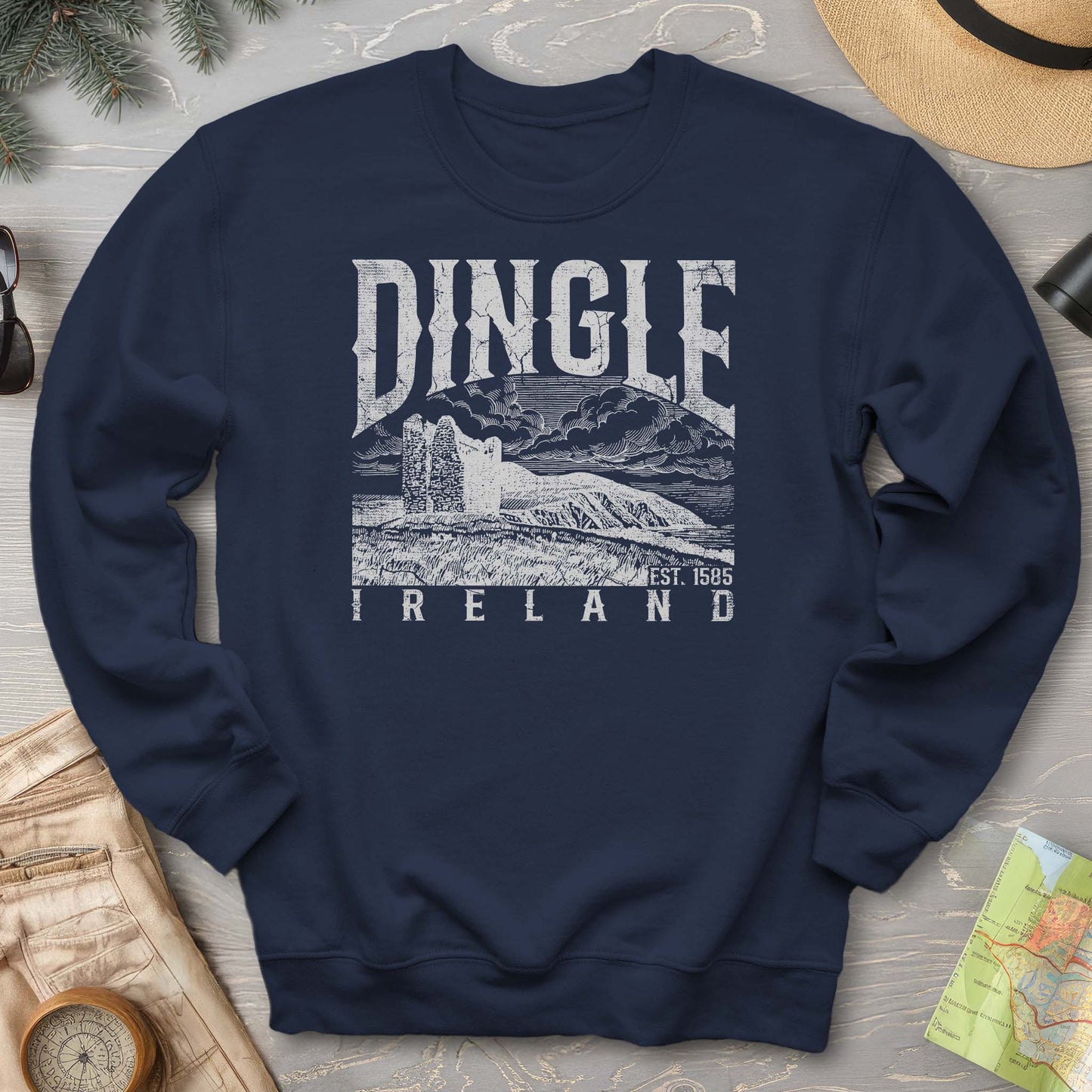Dingle Ireland Vintage Print Sweatshirt