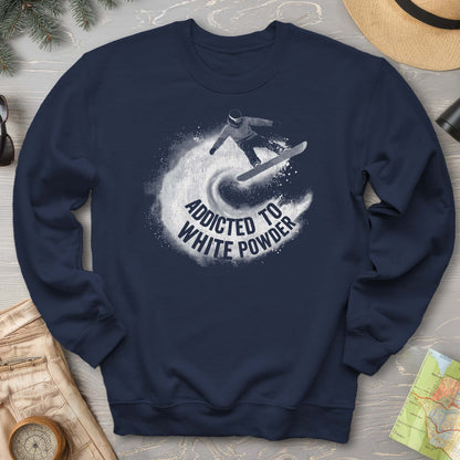 White Powder Snowboard Sweatshirt
