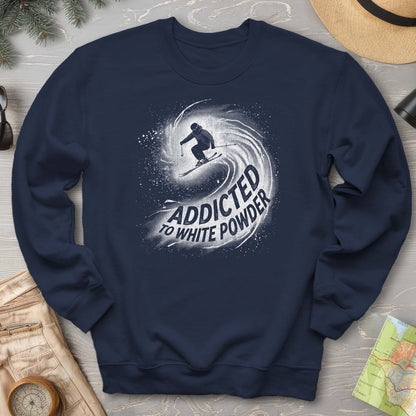 White Powder Skiing  Sweatshirt