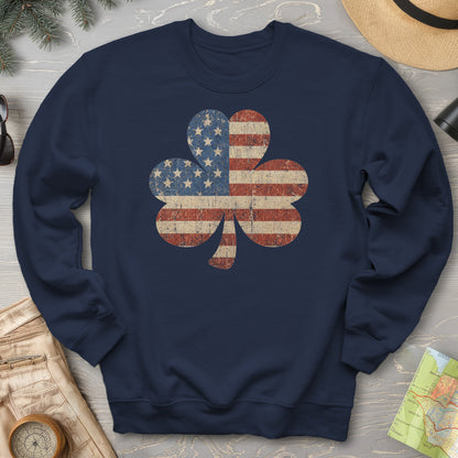Vintage Flag Shamrock Sweatshirt