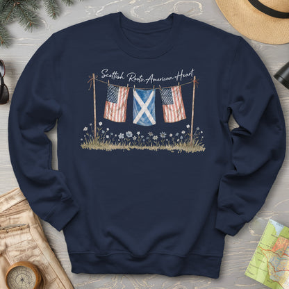 Scottish Roots American Heart Sweatshirt