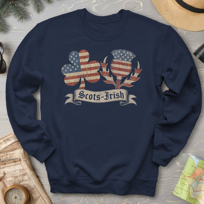 Scots-Irish Clover Thistle Flag Sweatshirt