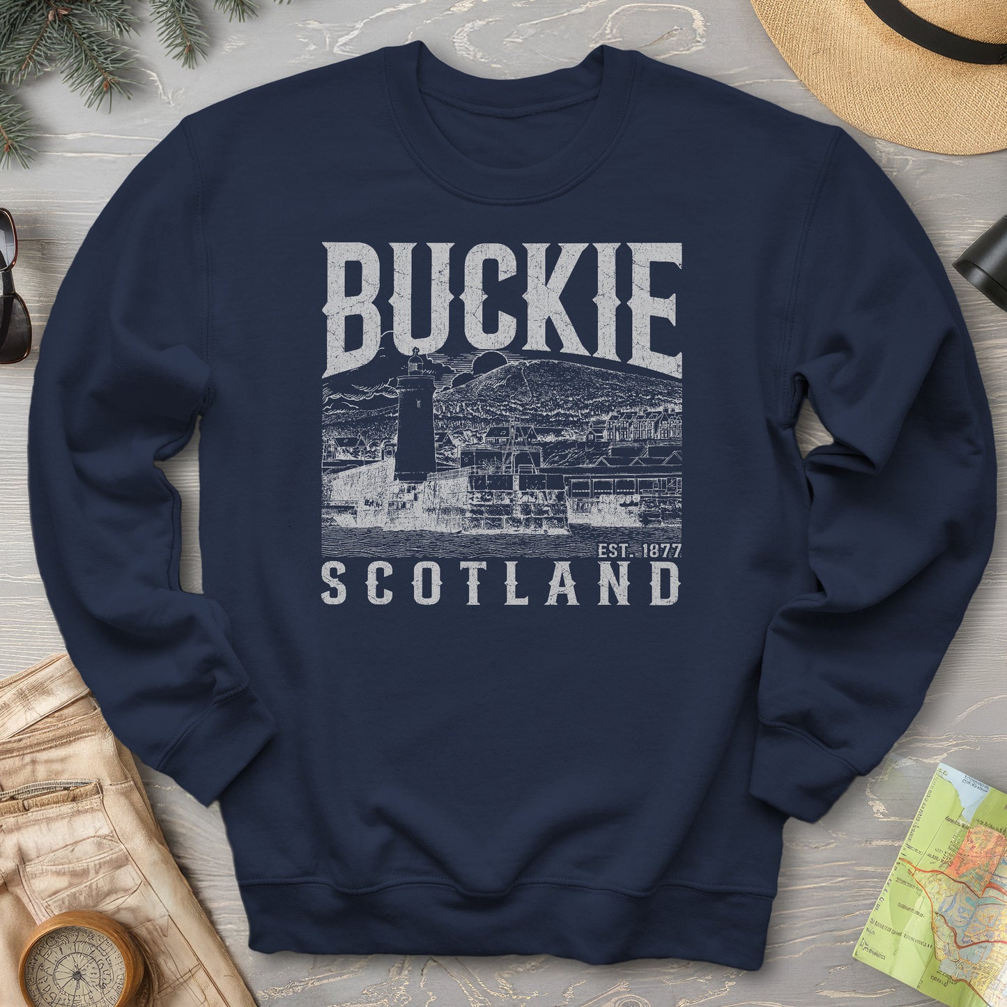 Buckie Scotland Sketch Sweatshirt