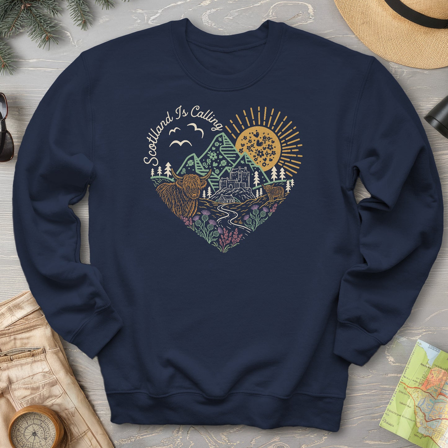 Scotland Is Calling Heart Sweatshirt