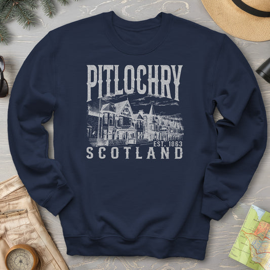 Pitlochry Scotland Sketch Sweatshirt