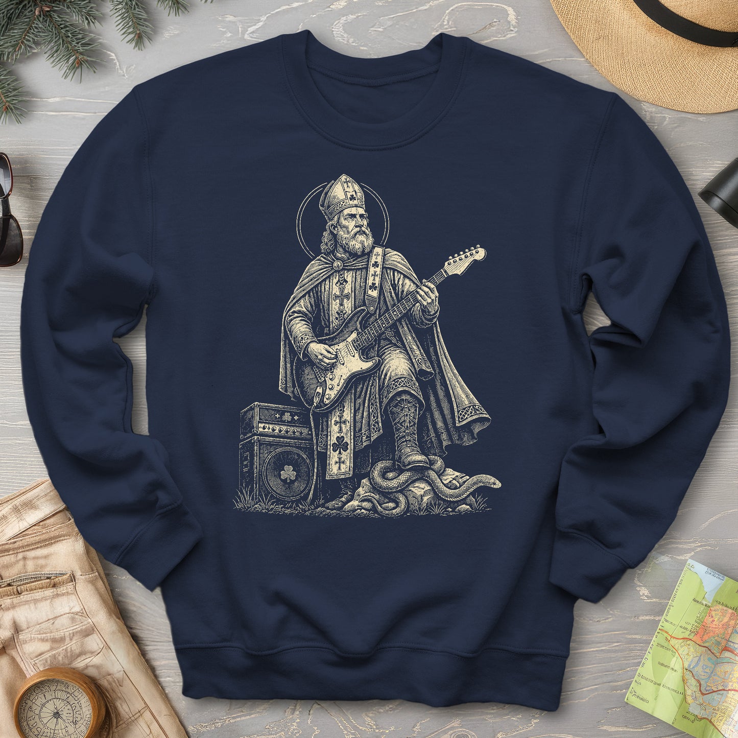 Saint Patrick Guitar Sweatshirt