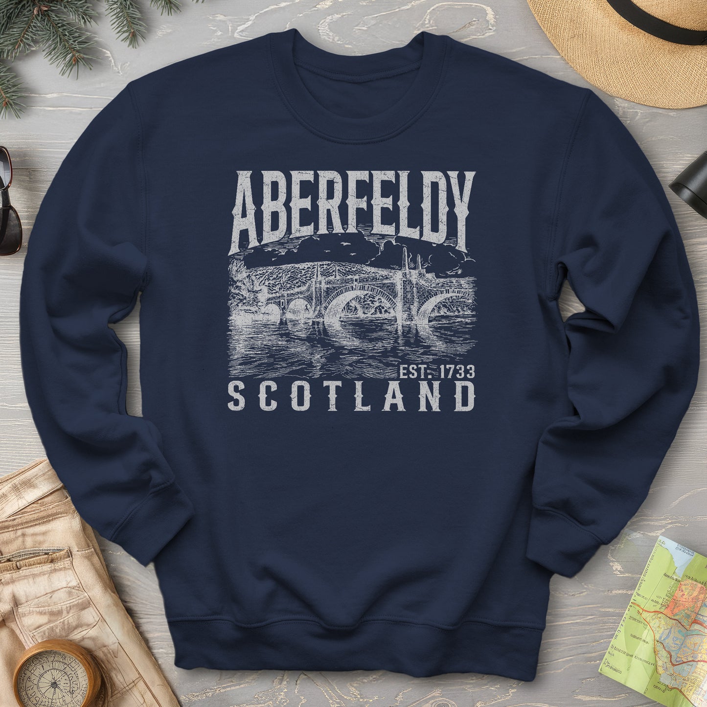 Aberfeldy Scotland Sketch Sweatshirt