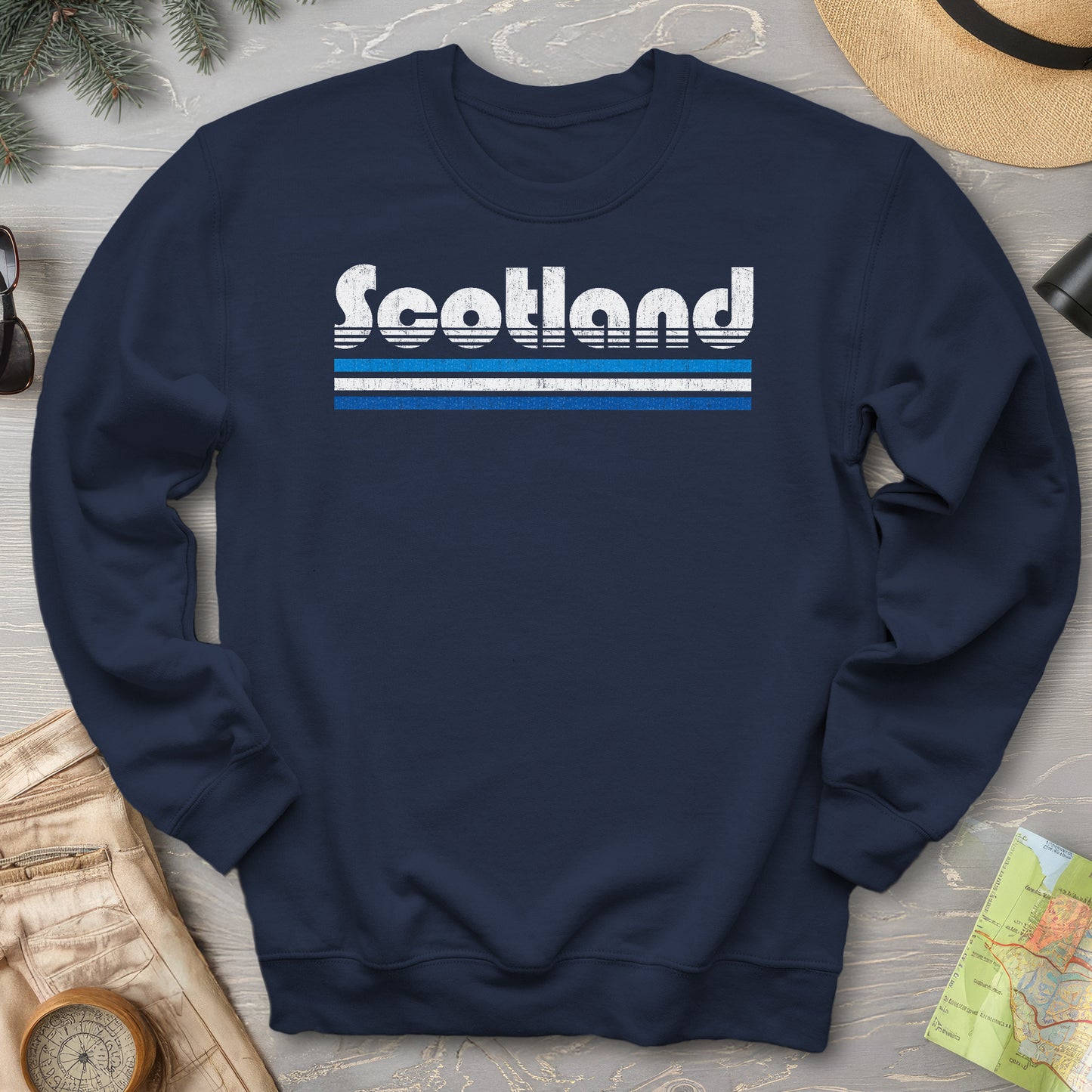 Scotland Retro Stripe Sweatshirt