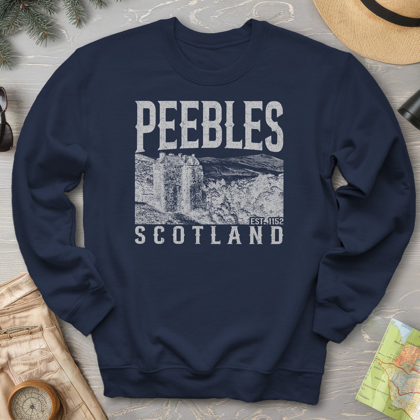 Peebles Scotland Sketch Sweatshirt