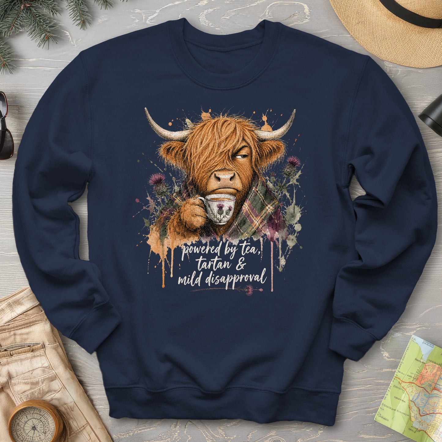 Mild Disapproval Tartan Sweatshirt